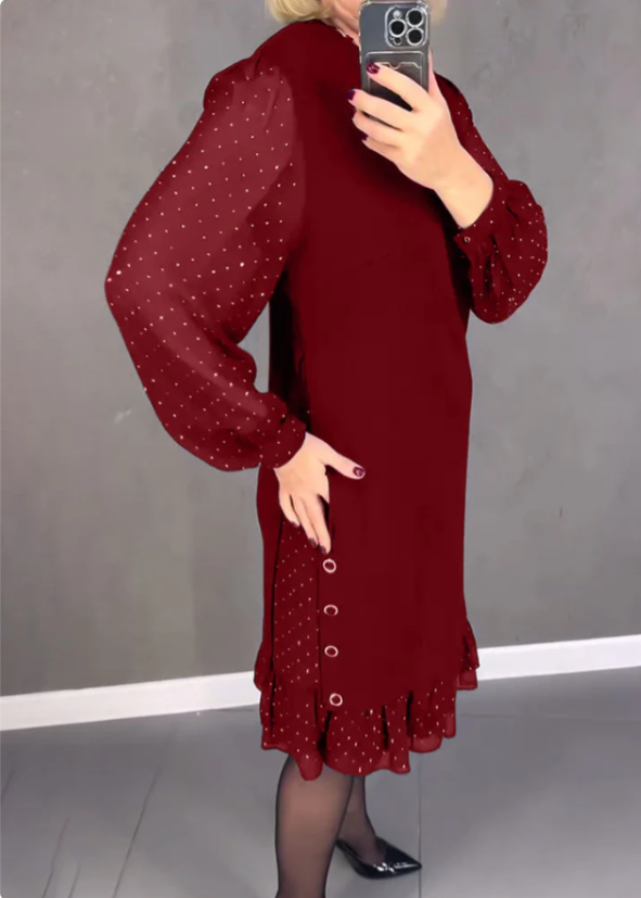 Amélie – Robe Droite à Pois