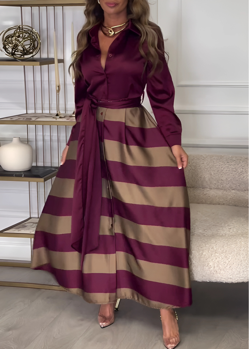 Charlotte – Robe Maxi Rayée